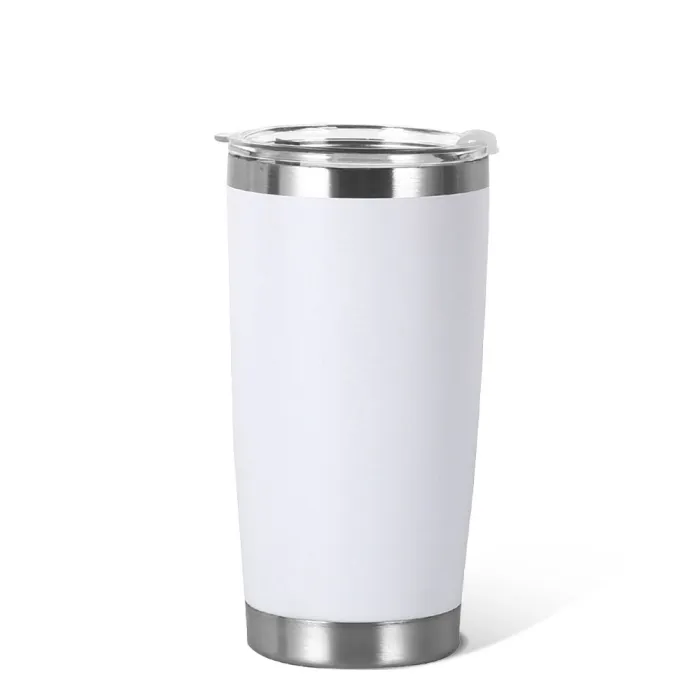 Tumbler 20oz / 600ml classique (forme V) (Blanc)
